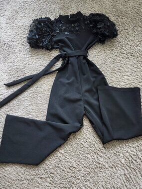 SHEIN Black Wide-Leg, Size 8-9 Girl's Jumpsuit